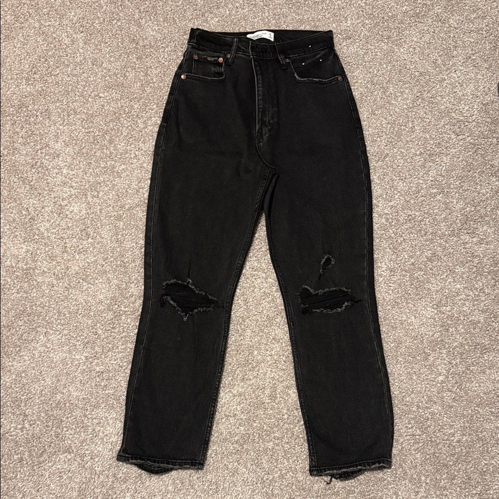 Abercrombie Curve Love The Ankle Straight Ultra High Rise Jean